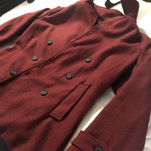 Burgundy Pea Coat